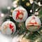 3ct. Norman Rockwell Christmas Glass Disc Ornament